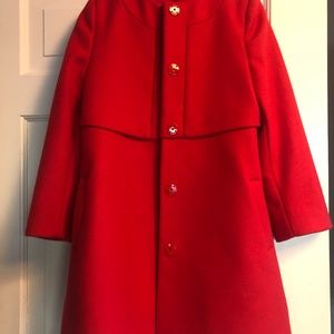 Girl's Red Coat Christian Dior in wool, Size 10
